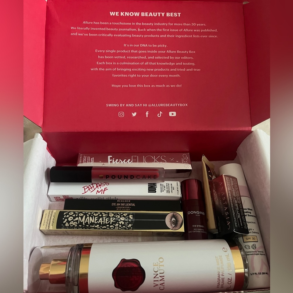 Haul of Allure Beauty Box makeup and skincare